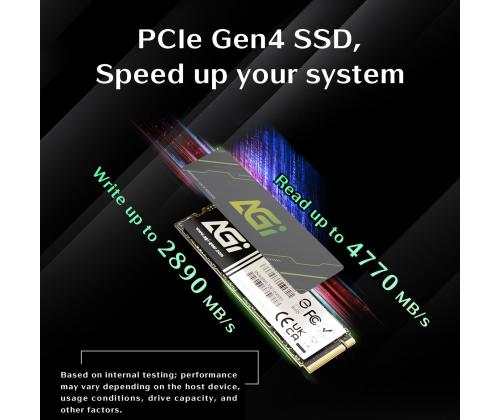 SSD AGI 600xTBW rating MTBF 1600000 h Read speed 4700 MB/s Write speed 2800 MB/s NVMe Yes PCI…