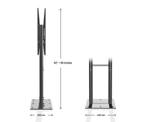 TV SET ACC MOBILE STAND/55-100/BLACK FPRO2L-20-B ONKRON