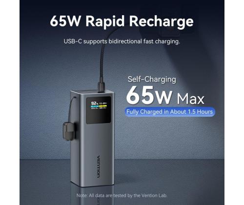 POWER BANK USB 20000MAH 100W/FKCH0 VENTION