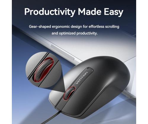 MOUSE USB OPTICAL BLACK/KTABG VENTION