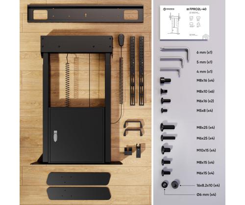 TV SET ACC FLOOR STAND /55-100/BLACK FPRO2L-40-B ONKRON