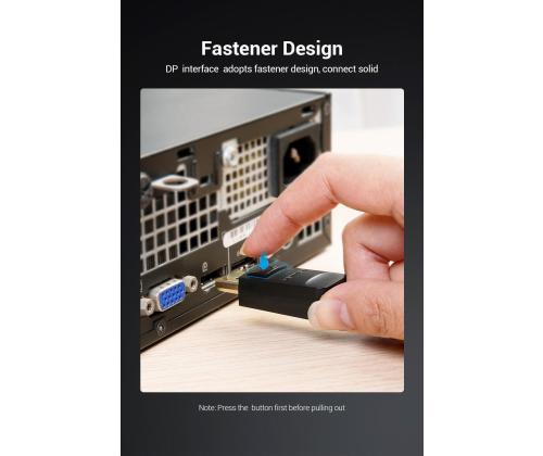 CABLE DP TO VGA 2M/BLACK HBLBH VENTION