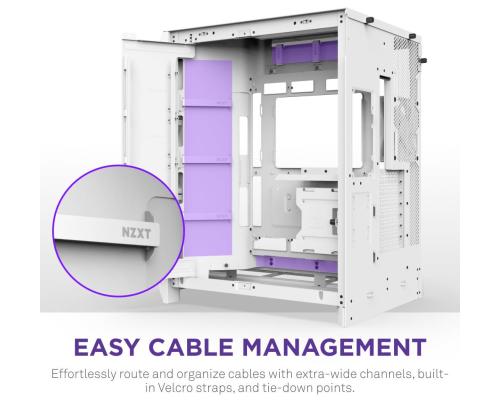 Case NZXT ATX/micro ATX/Mini-ITX/EATX White Midi Tower PC CM-H92FW-R1