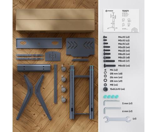 TV SET ACC MOBILE STAND/32-75"/GRAPHITE TS1571-G ONKRON