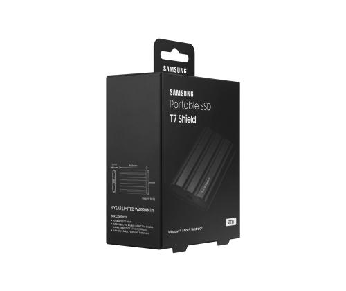 External SSD SAMSUNG T7 2TB USB 3.2 Write speed 1000 MBytes/sec Read speed 1050 MBytes/sec MU…