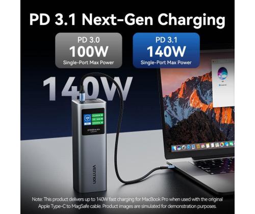 POWER BANK USB 27000MAH 140W/FKEH0 VENTION