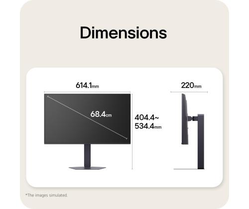 LCD Monitor LG 27 " 1920 x 1080 pixels Full HD Native aspect ratio 16:9 LCD Flat 27G550B-B