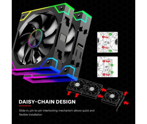 CASE FAN 120MM XPF360R.ARGB/12V XF073 XILENCE