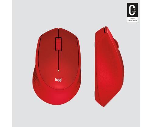 MOUSE USB OPTICAL WRL M330/SILENT RED 910-004911 LOGITECH