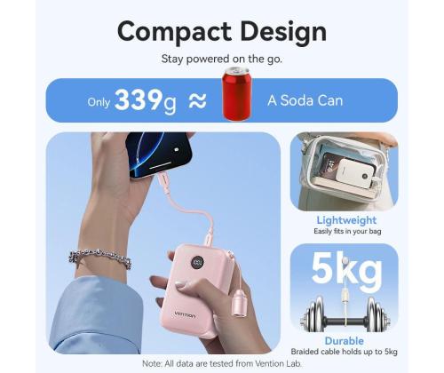 POWER BANK USB 20000MAH 22.5W/BLUE FKBL0-C VENTION