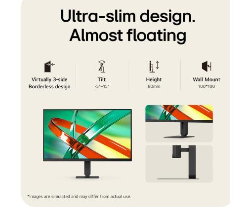 LCD Monitor LG 27 " 3840 x 2160 pixels 4K Ultra HD Native aspect ratio 16:9 LCD Flat 27U710B-B