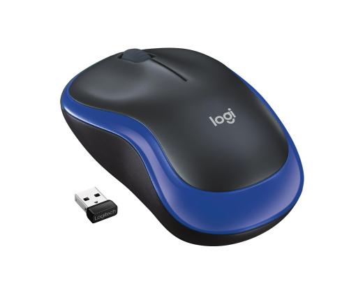 MOUSE USB OPTICAL WRL M185/BLUE 910-002236 LOGITECH