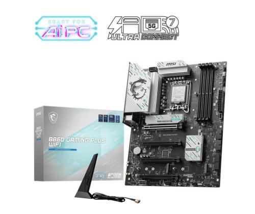 Mainboard MSI Intel B860 Express LGA1851 Memory DDR5 Memory slots 4 B860GAMINGPLUSWIFI