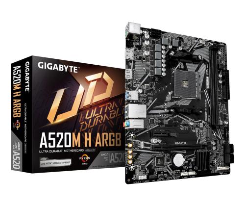 Mainboard GIGABYTE AMD A520 Socket AM4 micro ATX RAM DDR4-SDRAM 2xSlots 1xNumber of M.2 (M) slots…