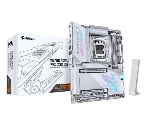 Mainboard GIGABYTE AMD X870E Socket AM5 ATX RAM DDR5-SDRAM 4xSlots Wi-Fi Yes Bluetooth Yes 4xNumber…