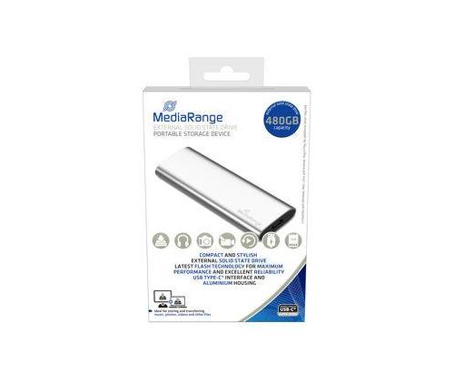 External SSD MEDIARANGE Read speed 450 MB/s Write speed 420 MB/s Form factor M.2 NVMe Yes  480 GB…