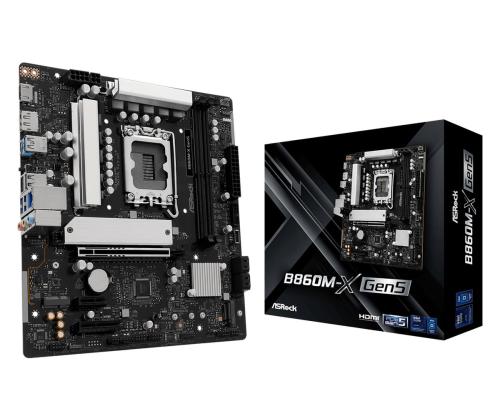 Mainboard ASROCK Intel B860 LGA 1851 (Socket V1) micro ATX RAM DDR5-SDRAM 2xSlots 1xNumber of M.2 …