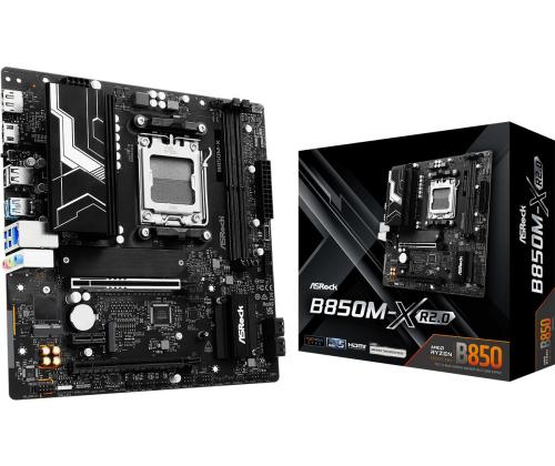 Mainboard ASROCK AMD B850 SAM5 Micro-ATX Memory DDR5 Memory slots 2 B850M-XR2.0