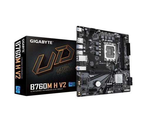 Mainboard GIGABYTE Intel B760 Express LGA1700 Micro-ATX Memory DDR5 Memory slots 2 B760MHV21.0