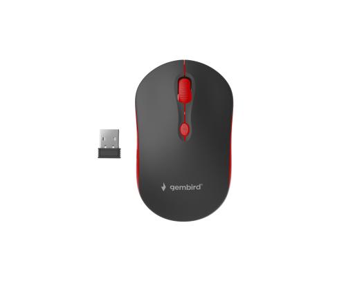 MOUSE USB OPTICAL WRL BLACK/RED MUSW-4B-03-R GEMBIRD