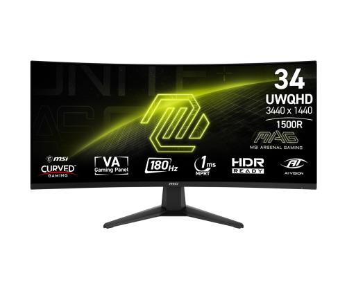 LCD Monitor MSI MAG 346CQ 34" Gaming/Curved Panel VA 3440x1440 16:9 180 Hz 1 ms MAG346CQ