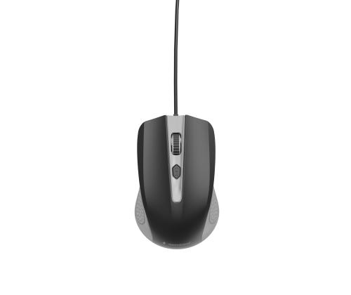 MOUSE USB OPTICAL GREY/BLACK/MUS-4B-01-GB GEMBIRD