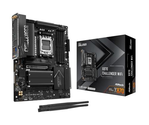 Mainboard ASROCK AMD X870 Socket AM5 ATX RAM DDR5-SDRAM 4xSlots Wi-Fi Yes Bluetooth Yes 1xNumber of…
