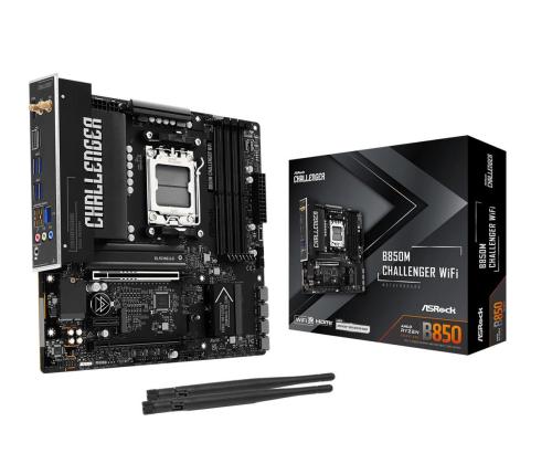 Mainboard ASROCK AMD B850 Socket AM5 micro ATX RAM DDR5-SDRAM 4xSlots Wi-Fi Yes Bluetooth Yes…