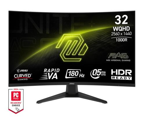 LCD Monitor MSI MAG 325CQF 31.5" Gaming/Curved Panel VA 2560x1440 16:9 180Hz 0.5 ms MAG325CQF