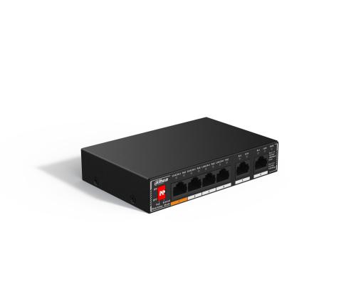 Switch DAHUA SG1006P Switch type Unmanaged 6xRJ-45 ports RJ-45 Ports Type Gigabit Ethernet (10/100…