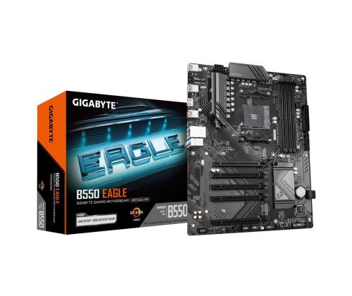 Mainboard GIGABYTE AMD B550 SAM4 ATX Memory DDR4 Memory slots 4 4xPCI-Express 3.0 1x 1xPCI-Express…