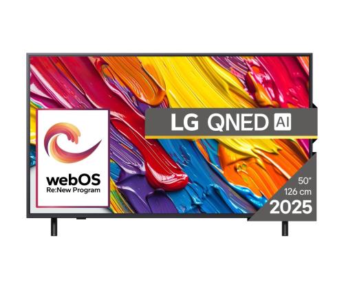 TV Set LG 50" 4K/Smart 3840x2160 Wireless LAN Bluetooth webOS Black 50QNED82A3B