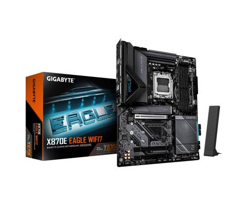 Mainboard GIGABYTE AMD X870E Socket AM5 ATX RAM DDR5-SDRAM 4xSlots Wi-Fi Yes Bluetooth Yes 4xNumber…