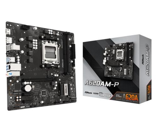 Mainboard ASROCK AMD A620A Socket AM5 micro ATX RAM DDR5-SDRAM 2xSlots 1xNumber of M.2 (M) slots…