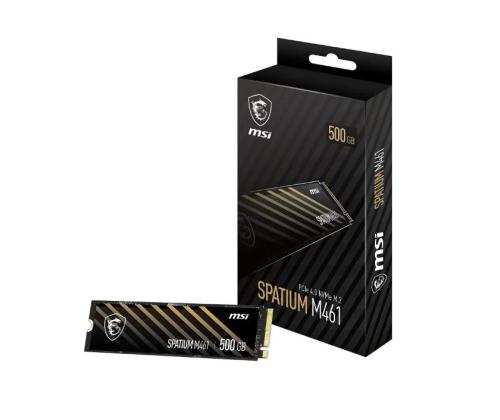 SSD MSI SPATIUM M461  500 GB M.2 PCI Express 4.0 NVMe Yes Write speed 1700 MB/s Read speed 4700 MB…