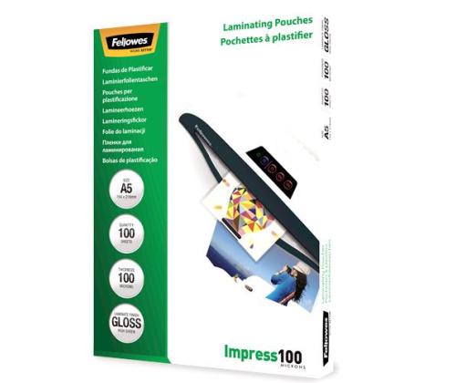 LAMINATOR POUCH GLOSSY/A5 100 100PCS 5351002 FELLOWES