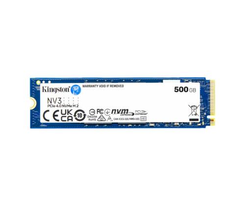 SSD KINGSTON NV3 500GB M.2 PCIE NVMe 3D NAND Write speed 3000 MBytes/sec Read speed 5000 MBytes/sec…