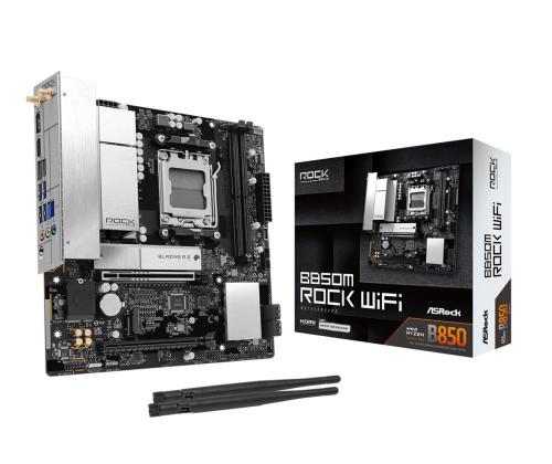 Mainboard ASROCK AMD B850 Socket AM5 micro ATX RAM DDR5-SDRAM 2xSlots Wi-Fi Yes Bluetooth Yes…
