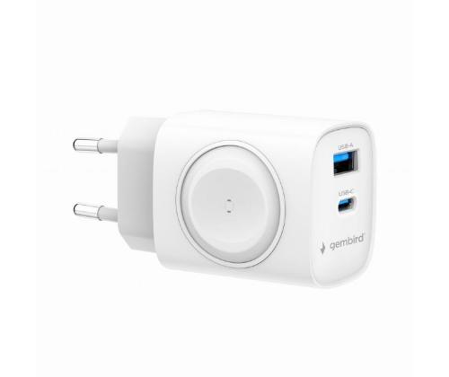 CHARGER USB 2IN1 20W 2PORT/TA-UC-PDQCW20-01-W GEMBIRD