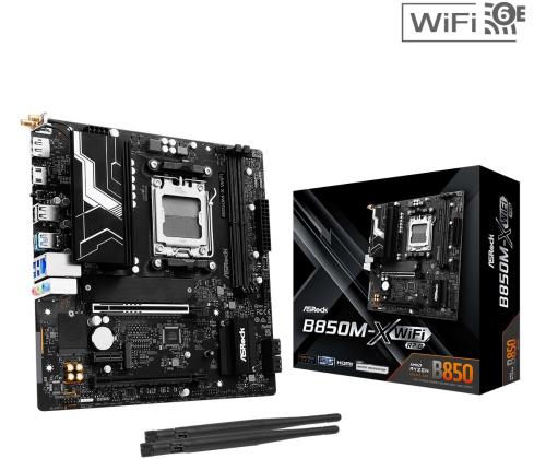 Mainboard ASROCK AMD B850 SAM5 Micro-ATX Memory DDR5 Memory slots 2 B850M-XWIFIR2.0