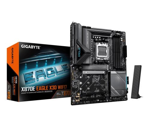 Mainboard GIGABYTE AMD X870E Socket AM5 ATX RAM DDR5-SDRAM 4xSlots Wi-Fi Yes Bluetooth Yes 4xNumber…