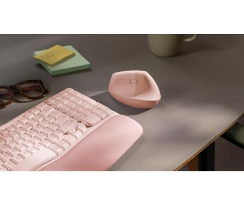 MOUSE USB OPTICAL WRL VERTICAL/PINK 910-006478 LOGITECH