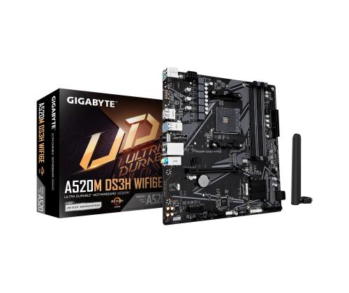 Mainboard GIGABYTE AMD A520 Socket AM4 micro ATX RAM DDR4-SDRAM 4xSlots Wi-Fi Yes Bluetooth Yes…