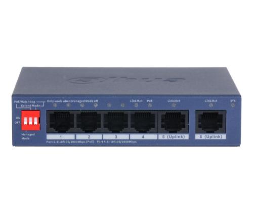 Switch DAHUA CS4006-4GT-36 Switch type Managed Switch layer L2 Form factor Desktop/Wall-Mounting…