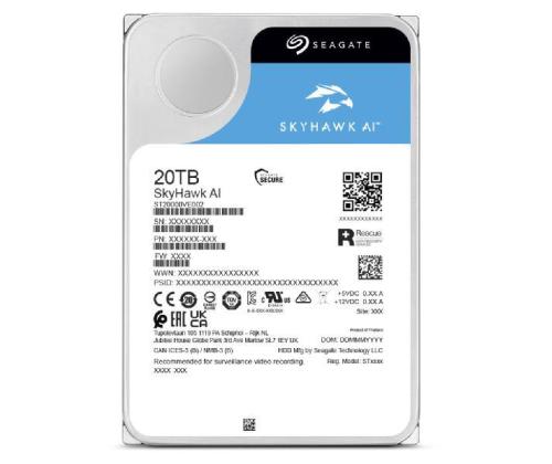 HDD SEAGATE SkyHawk AI 20TB 256 MB 7200 rpm Discs/Heads 10/20 3,5" ST20000VE003