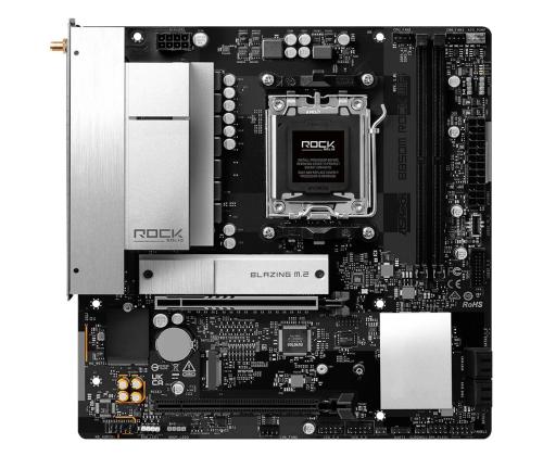 Mainboard ASROCK AMD B850 Socket AM5 micro ATX RAM DDR5-SDRAM 2xSlots Wi-Fi Yes Bluetooth Yes…