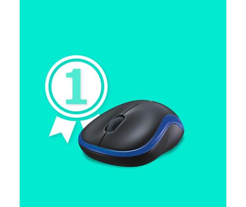 MOUSE USB OPTICAL WRL M185/BLUE 910-002239 LOGITECH