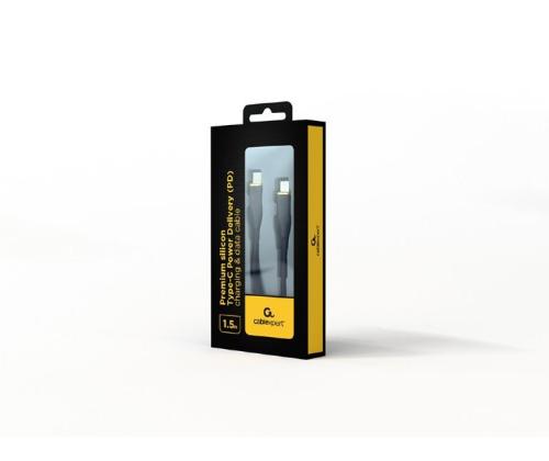 CABLE USB-C 1.5M PREMIUM BLACK/CC-USB2S-CMCM-1.5M-BK GEMBIRD