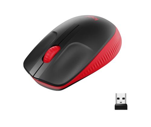 MOUSE USB OPTICAL WRL M190/RED 910-005908 LOGITECH