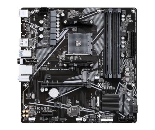 Mainboard GIGABYTE AMD B550 Socket AM4 micro ATX RAM DDR4-SDRAM 4xSlots Wi-Fi Yes Bluetooth Yes…